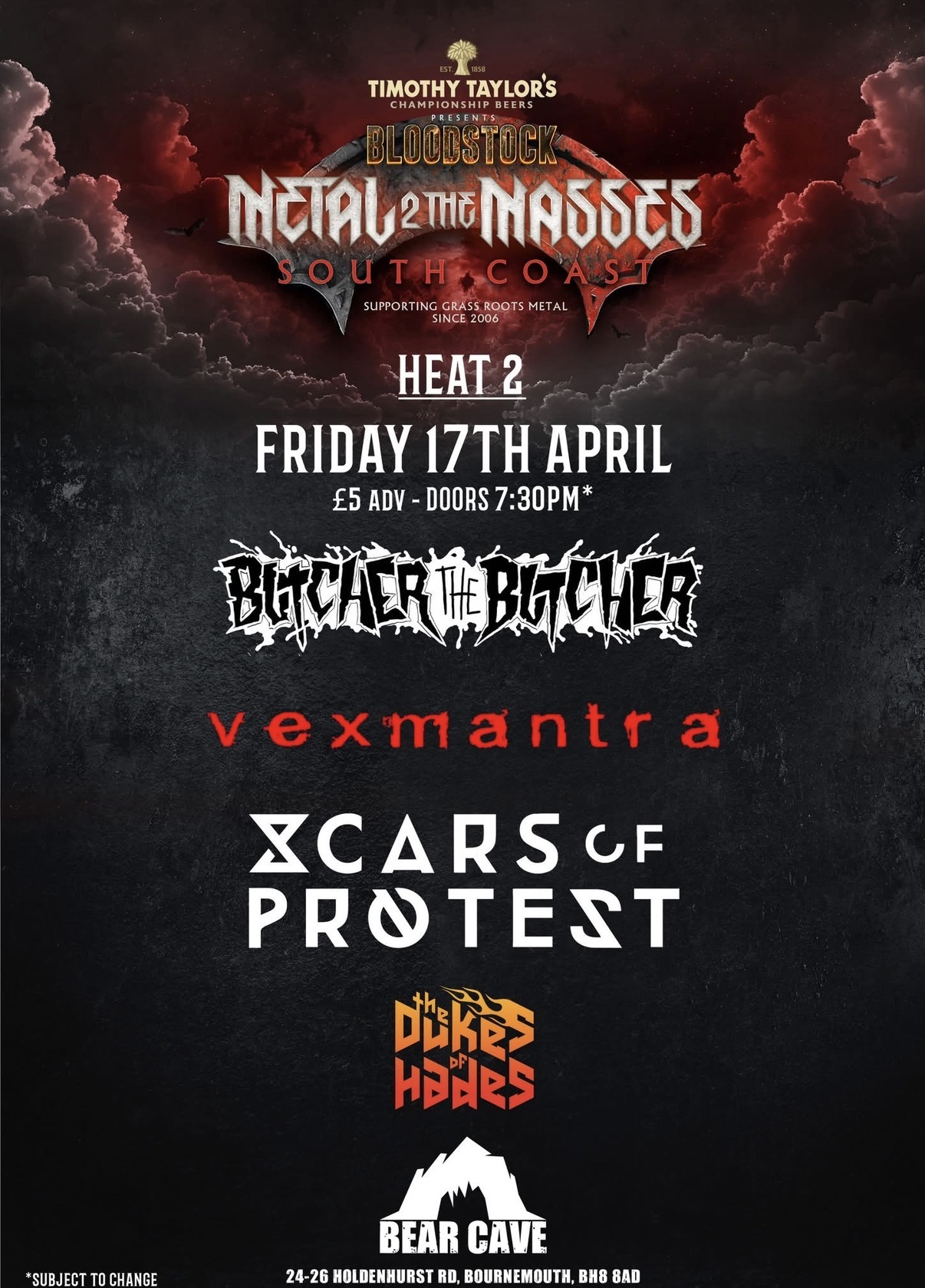 Poster for Scars of Protest at Bear Cave